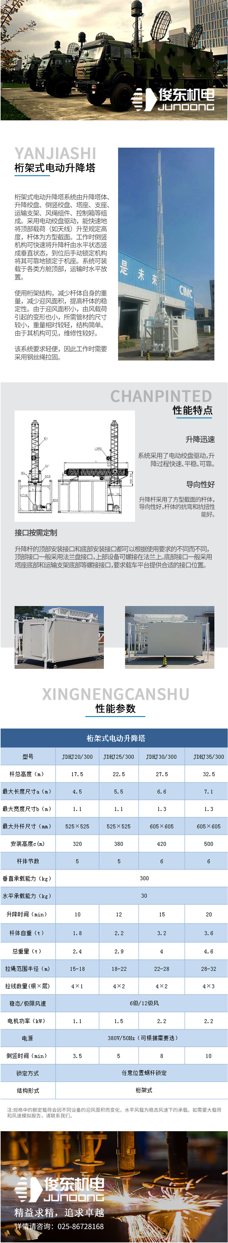 绞盘式手动升降杆(垂直承载20kg,水平承载5kg,拉风绳,地面安装)